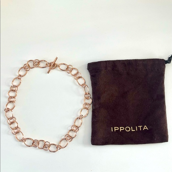Ippolita Rose Gold Plated Over Sterling Silver Oval and Circular Necklace. - Picture 1 of 7